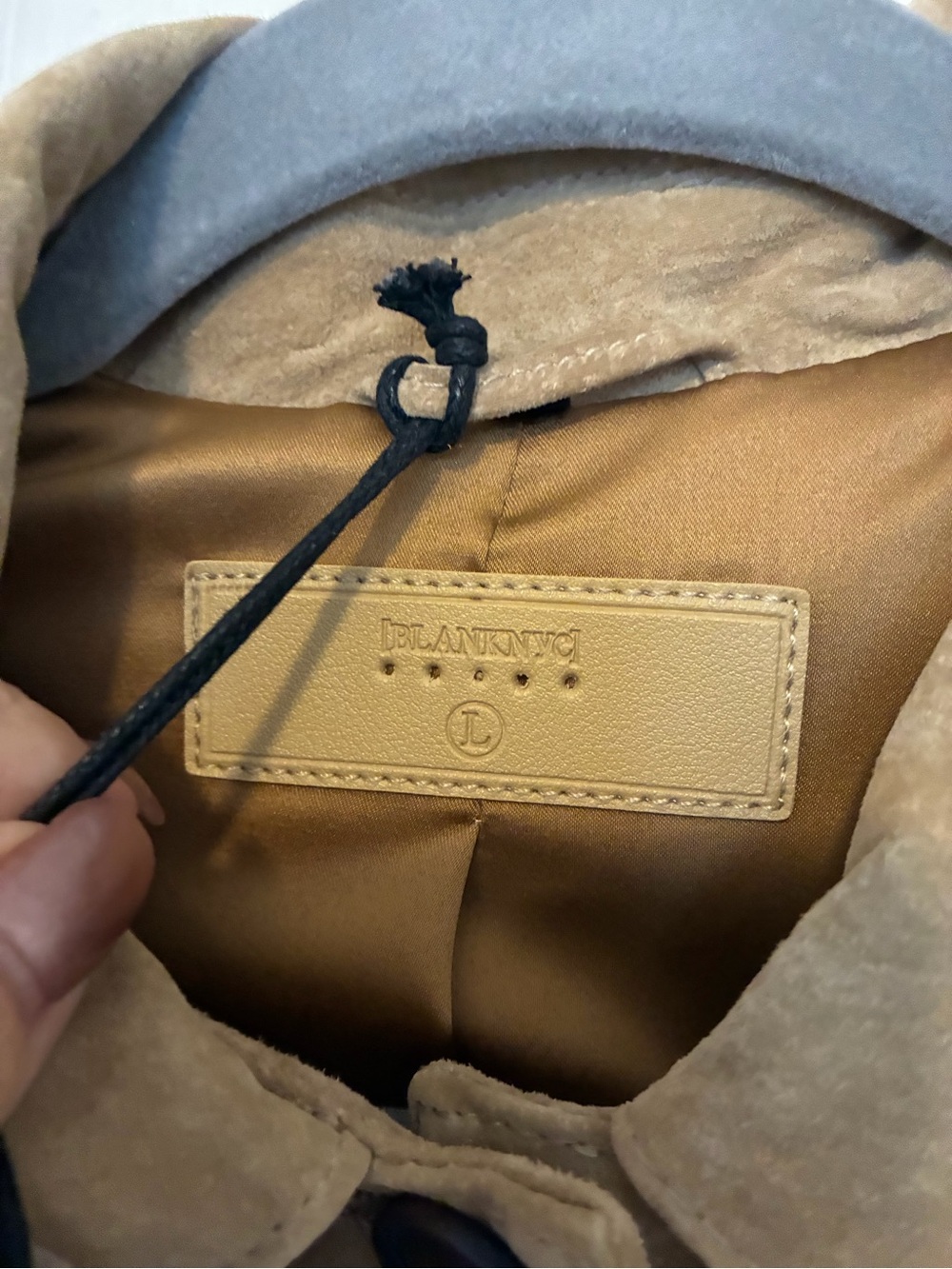 NWT BLANKNYC Anthropologie Cropped Genuine Suede Jacket Large - Picture 6 of 11